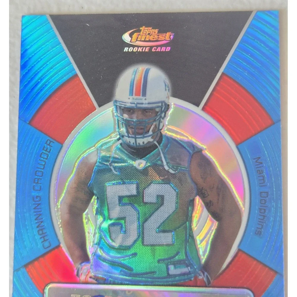 Channing Crowder‎ 2005 Topps Finest Rookie Auto Blue Refractor /299 Dolphins